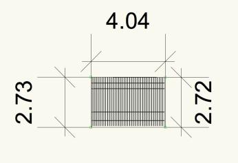 18,87m2 M: (2,73 +2,72)/2 x 4,04 = 11,00m2 N: