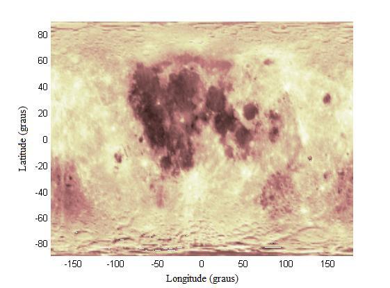 Figura 6.73 (a) Refletividade lunar (imagem em 2 dimensões) Figura 6.