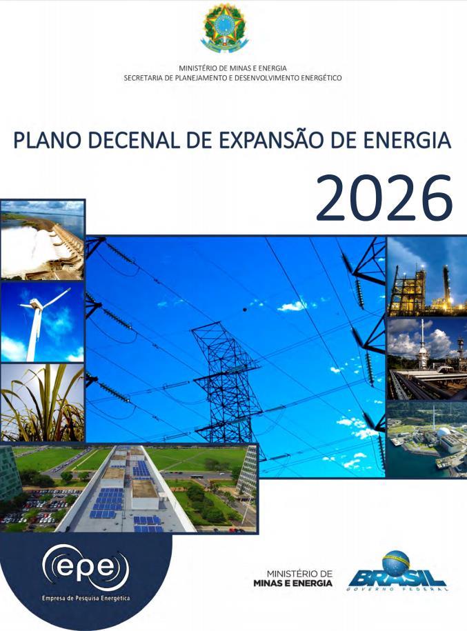 PLANO DECENAL DE EXPANSÃO DE ENERGIA PDE 2026 Os estudos do PDE apresentam importantes sinalizações para orientar as ações e decisões, voltadas para o equilíbrio entre as projeções de crescimento