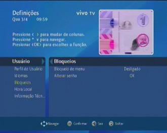 Formato da Tela Duração da exibição da informação Formato Áudio Padrão de Vídeo 5.1.