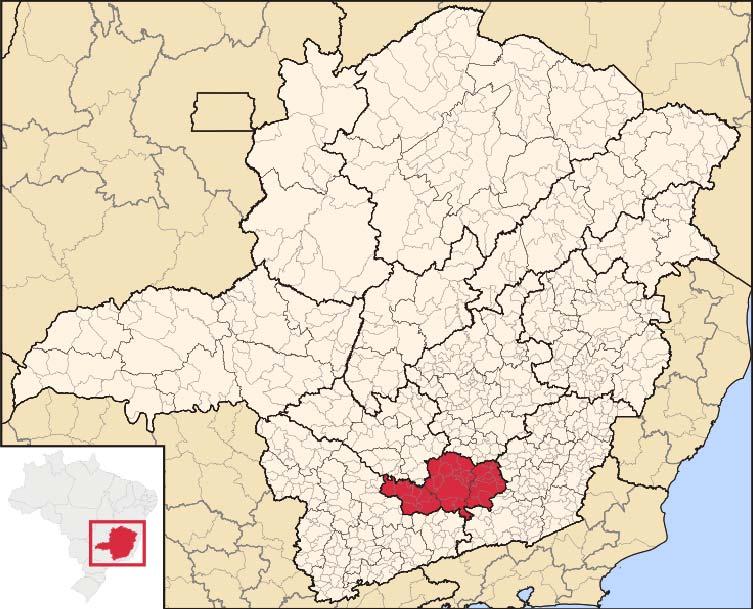 Mesorregião do Campo das Vertentes MICRORREGIÃO CIDADE POPULAÇÃO Conselheiro Lafaiete Casa Grande 2.