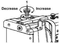 3.7. Ajuste da Pressão do Pé Calcador Gire o parafuso de ajuste para regular a pressão A pressão deve ser o suficiente para possibilitar a formação adequada dos pontos Figura 5 3.8.