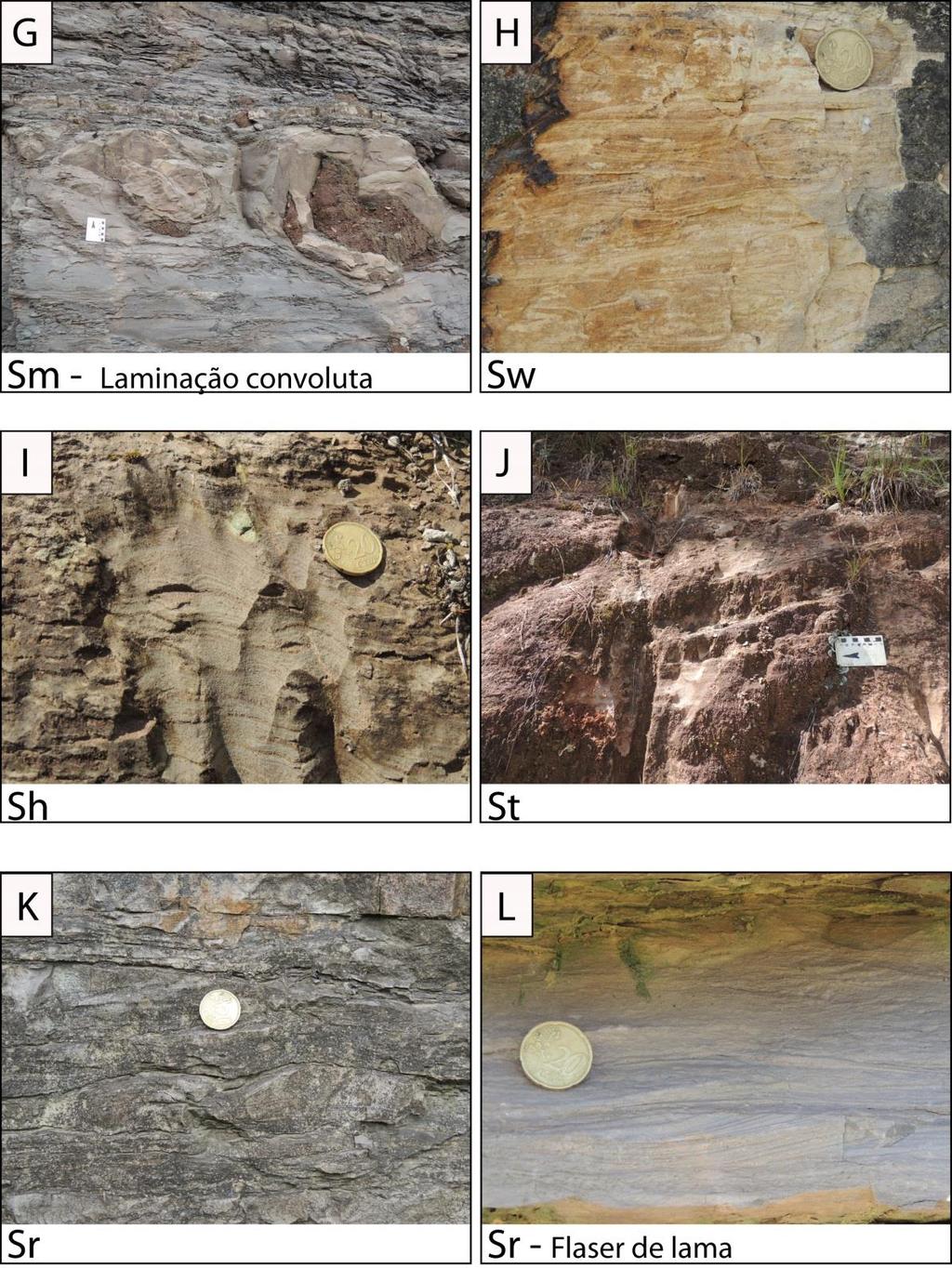 Figura 18 (cont): Fácies encontradas nos afloramentos estudados.