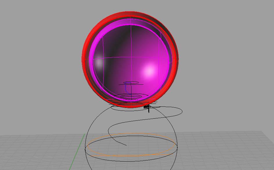 Clique em Surface > Offset Surface e selecione a esfera. Depois, digite 0.5.