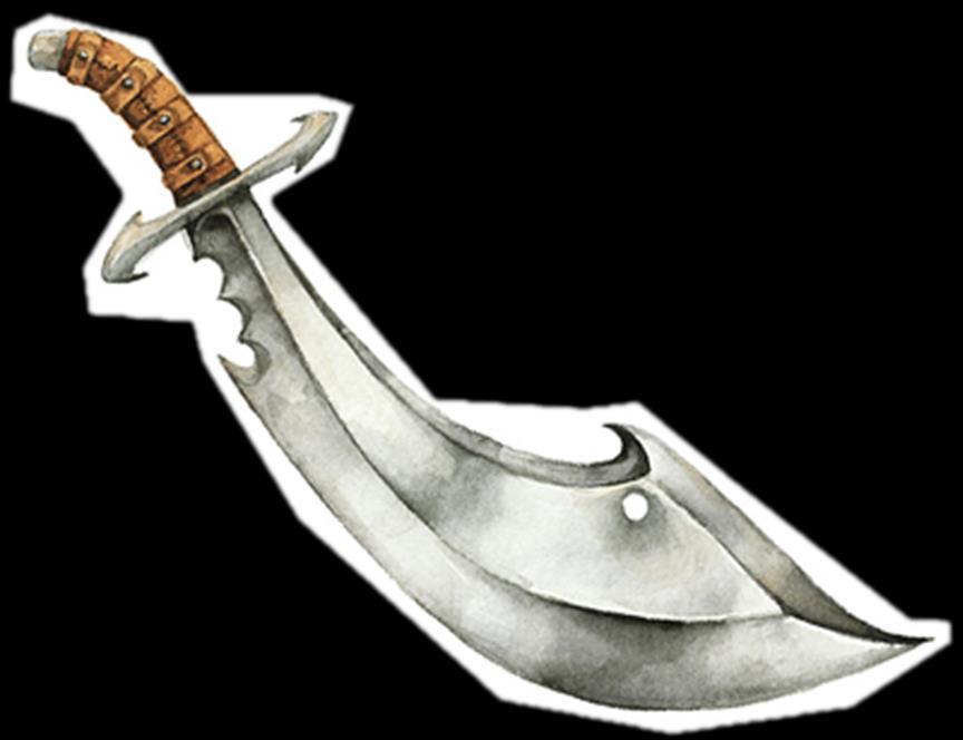 HISTÓRIA A falcione conhecida como a Vingadora Fervorosa é uma poderosa arma que se torna uma extensão da vontade de seu portador.