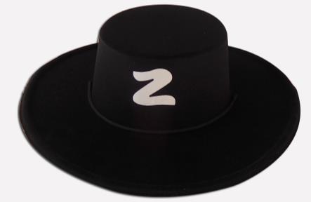 817-021 Chapéu Zorro feltro infantil com alça FELTO Diâmetro: 35 cm 120 uni R$ 6,48