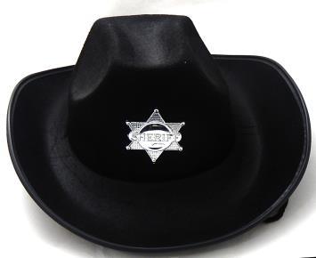 Marrom PRODUTO NACIONAL ### R$ 3,66 317-200 Chapéu Xerife masculino com fitinha e alcinhas.