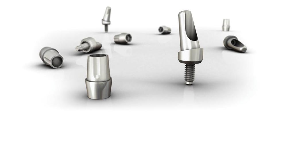 Componentes Protéticos Prosthetics Abutments / Componentes Protésicos Munhão Angulado Angled Post / Muñón Ángulo Titânio. Prótese cimentada. Anti-rotacional Acompanha parafuso em titânio.