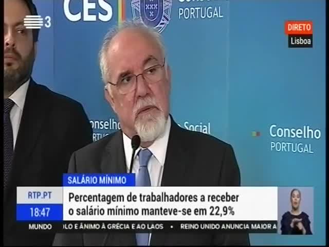 social que hoje esteve a falar de salário mínimo