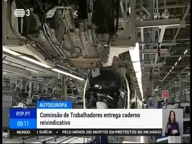 Comissão de Trabalhadores da Autoeuropa deverá entregar hoje