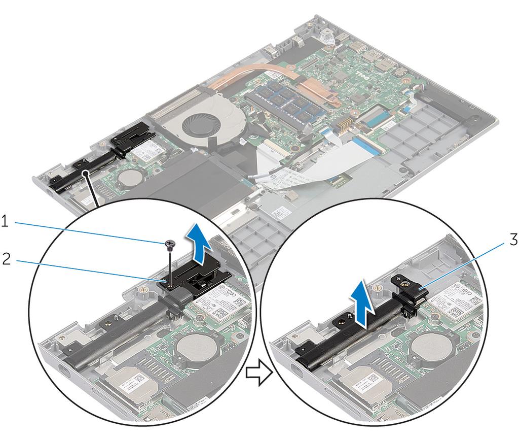 3 Levante o suporte da stylus para fora do conjunto do teclado e do