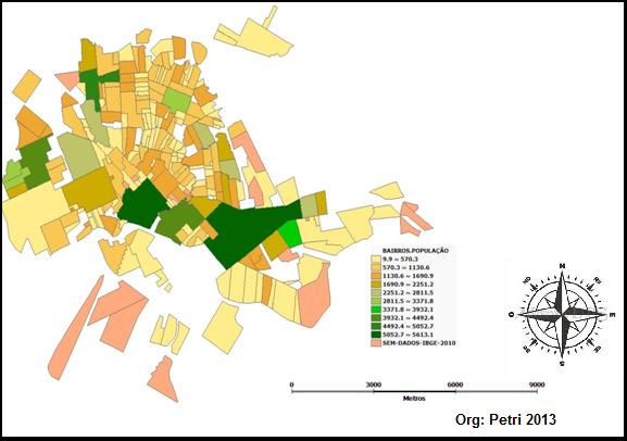 Rondonópolis possui uma população de 195.476 habitantes (IBGE, 2010), com uma densidade demográfica de 46.