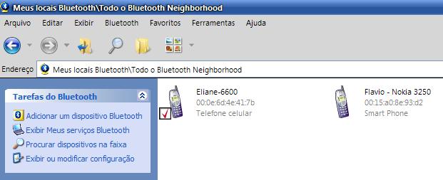 Abra o meus locais bluetooth, localizado no desktop.