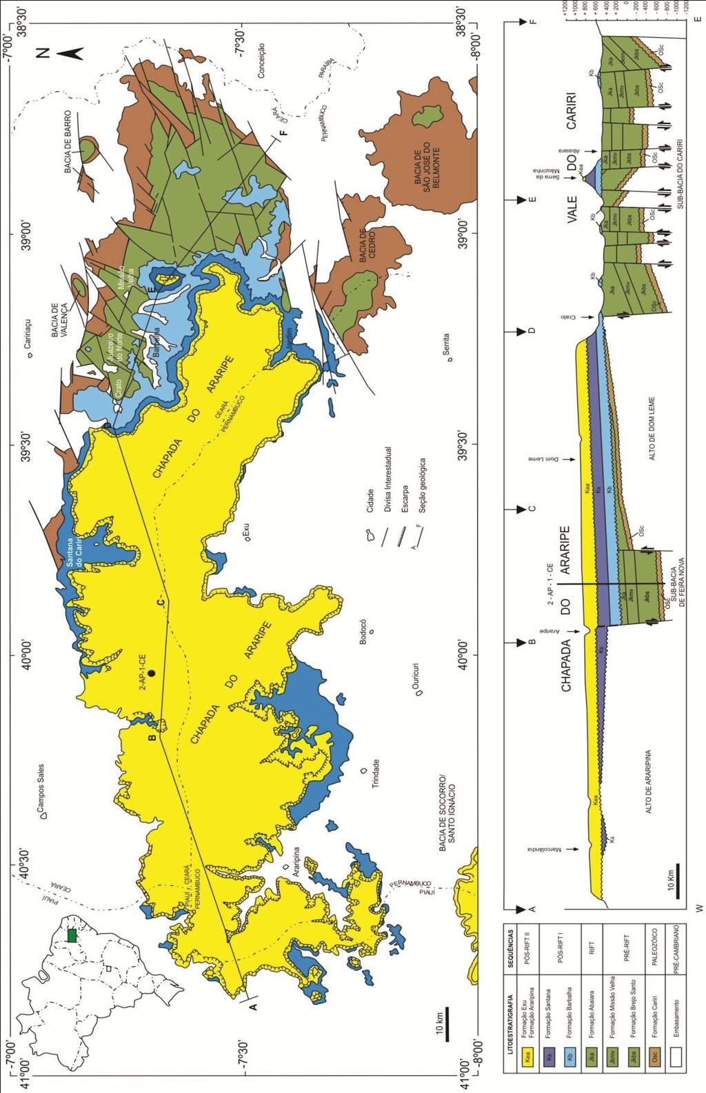 Figura 4 Mapa geológico da Bacia do