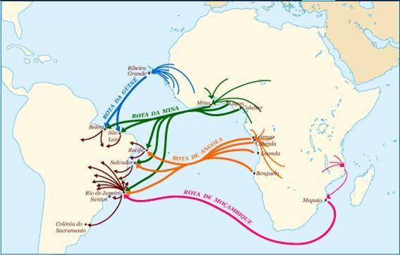 AS MACROROTAS DO TRÁFICO DE AFRICANOS ESCRAVIZADOS NA ÁFRICA 1. Tráfico de africanos escravizados pelo Mar Vermelho e Oceano Índico 2. Tráfico transaariano de africanos escravizados 3.