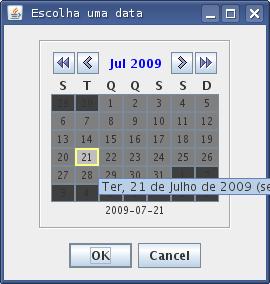 4.7. Selecção de datas De modo a obviar erros na introdução de datas no sistema, é disponibilizada uma janela dedicada a esse fim com a aparência de um vulgar calendário, familiar a qualquer