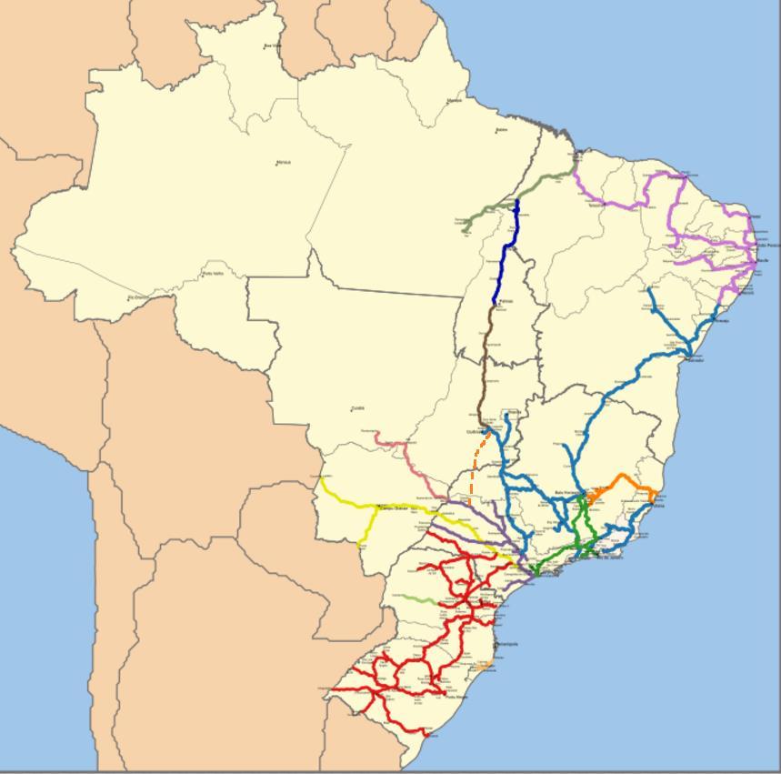 CONCESSÕES FERROVIÁRIAS ATUAIS TLSA VLI(EFC) VLI(EFC) VLI(FNS) SEM