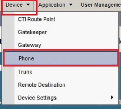 3. Clique em Procurar. Os dispositivos que são registrados a este CallManager da Cisco estão listados.