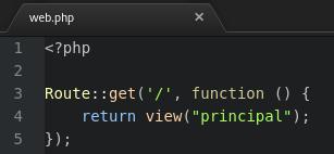 php) Layout padrão criado na view principal.blade.