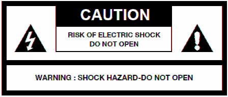 AVISO: PARA REDUZIR O RISCO DE INCÊNDIO OU DE CHOQUE ELÉCTRICO, NÃO EXPONHA O A APARELHAGEM À CHUVA OU HUMIDADE.