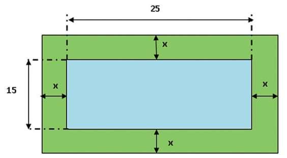 5 Este x é real ou imaginário? 1) Um clube quer construir uma calçada em volta de uma piscina retangular, que mede 25 m por 15 m.