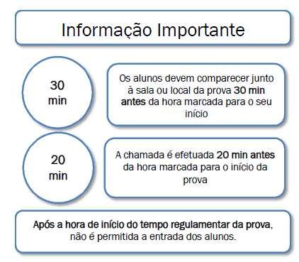 10. IDENTIFICAÇÃO DOS ALUNOS 10.1. Os alunos não podem prestar provas sem serem portadores do seu cartão de cidadão/bilhete de identidade ou de documento que legalmente o substitua, desde que este apresente fotografia.