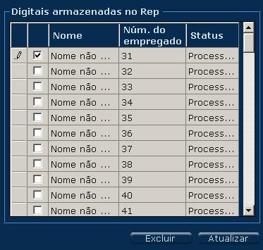 digitais e depois clicar no botão Excluir.