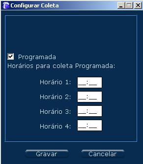 Recomenda-se programar a coleta, em intervalos diferentes dos horários de