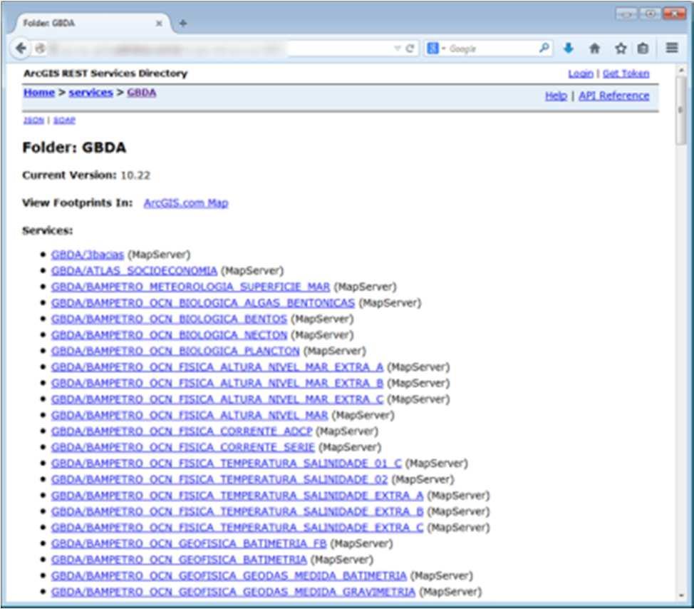 Consulta e Visualização Dados e Metadados GeoBD-AMA Listas de
