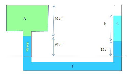 Calcule 11) lago a). b) submersa, Resp: Uma 32,5 a plataforma altura cm da coluna dimensões do líquido 10 C. 12) kg.