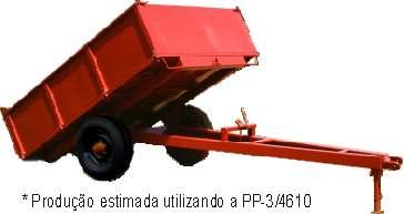 com pneus CARRETA CAFP-2600 2,60x1,74x0,60m 4,46x1,83m 750 x 16 2,7m³ ou 1800 Kg.