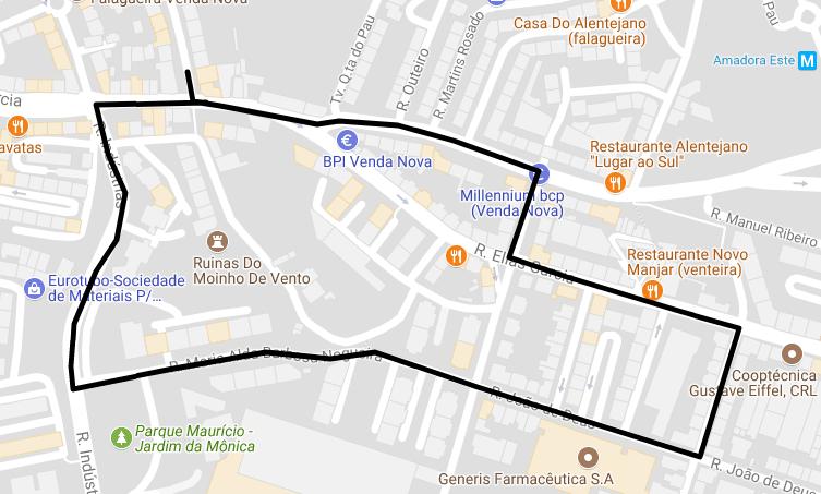29 de Abril de 2017 Iniciados M/F 1500 Metros Partida: Rua Elias Garcia (à esquerda); Rua das Industrias (à esquerda); Rua Maria Alda Barbosa Nogueira; Rua João de Deus (à esquerda);