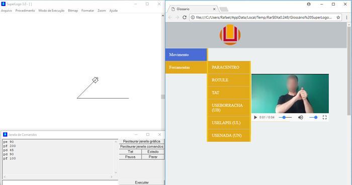 Metodologia Sala de aula Introdução de comandos básicos do software; Atividades envolvendo conceitos de construção de triângulos, polígonos regulares, polígonos irregulares e medição de ângulos;