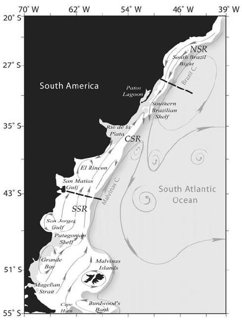 Figura 2.2 - Encontro da CB com a CM, indicando a região da CBM. Fonte: Adaptada de Piola e Rivas (1997). níveis de referência próximos dos 3000 m.