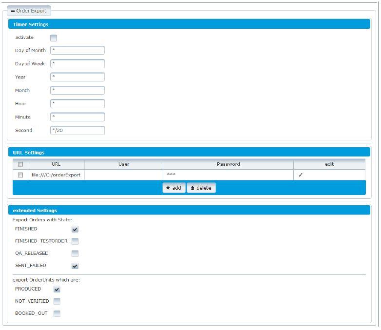 Exportação de ordens Exportação de arquivo, ftp ou website, com ou sem login e senhas de acesso