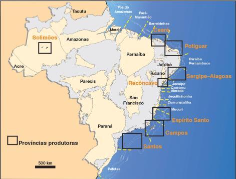 25 3.1 Localização da Bacia Potiguar A Bacia Potiguar instala-se na Província Borborema, ao leste da Margem Equatorial Brasileiro, e está localizada no nordeste