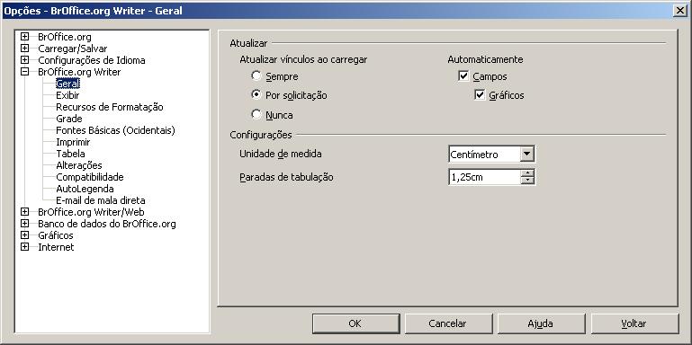 Procedimentos para utilização do BrOffice.org - 8 Modelo de documento Crie um documento com as formatações necessárias.