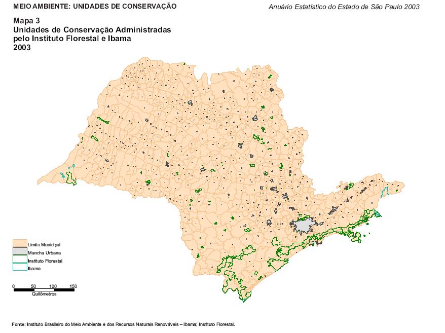 Áreas protegidas estaduais de São Paulo CATEGRIA- IF Nº Parque Estadual 21 Floresta Estadual 10 Estação