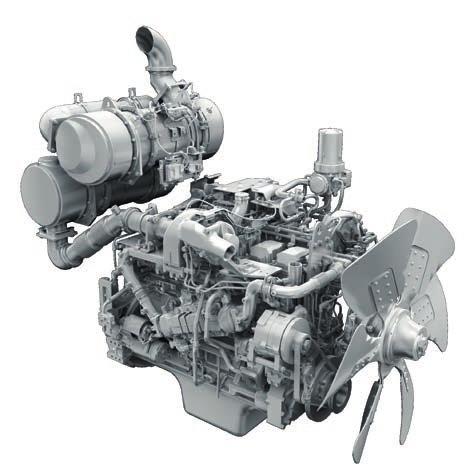 SCR KCCV Motor Komatsu de acordo com a norma EU Stage IV VGT O motor de acordo com a norma EU Stage IV da Komatsu é produtivo, fiável e eficaz.