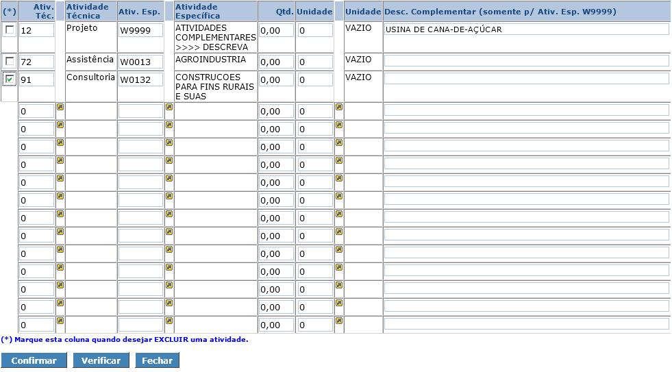 Se todos os campos estiverem preenchidos corretamente, clicar em CONFIRMAR.