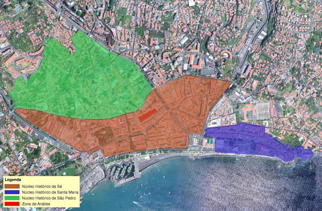 Analisados quatro casos típicos dos núcleos históricos do Funchal; Casos de estudo Escolhidos casos que são representativos da tipologia,