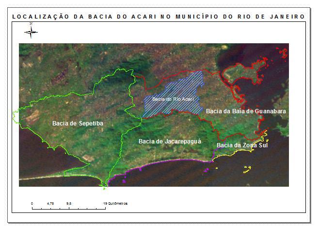 4 CARACTERIZAÇÃO GERAL DA BACIA DO RIO PIRAQUARA 4.1 LOCALIZAÇÃO A bacia do rio Piraquara é parte da bacia hidrográfica do rio Acari, localizada na região norte do município do Rio de Janeiro.