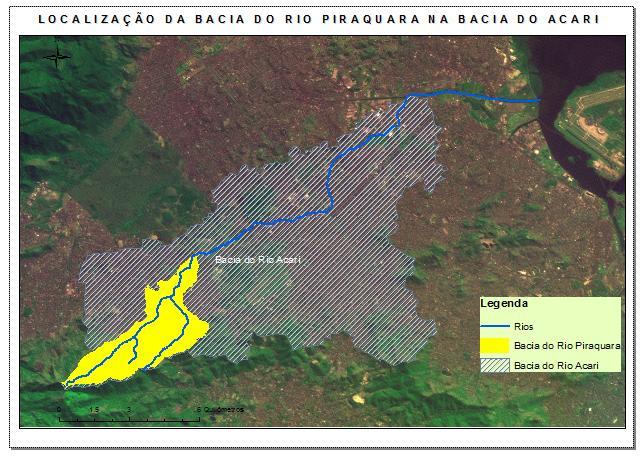 Figura 13 - Localização da bacia do rio Piraquara na bacia do rio Acari. (Autoria própria) 4.