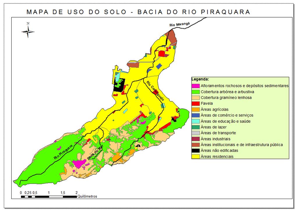 Figura 16 - Mapa de uso do solo da bacia do rio Piraquara.