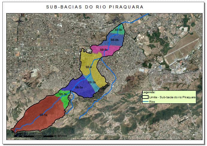 A partir das 08 (oito) sub-bacias utilizou-se o aplicativo SIG de cálculo de estimativa populacional para o planejamento urbano na cidade do Rio de Janeiro, desenvolvida pelo Instituto Pereira Passos