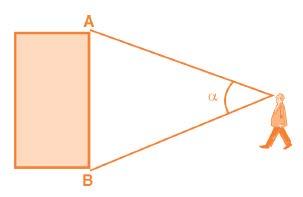 Ângulo visual O ângulo formado pelos raios que partem dos pontos A e B é