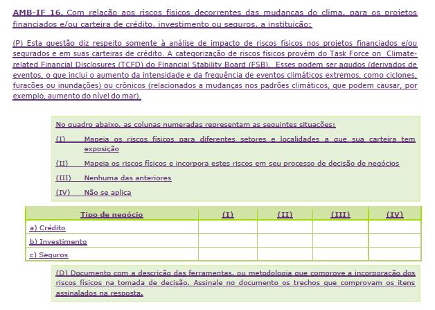 Propostas de ajustes no questionário 2018 AMB IF 16 - A pergunta foi inserida para incorporar