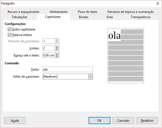 Principais Formatações TABULAÇÃO Esquerda, Direita,