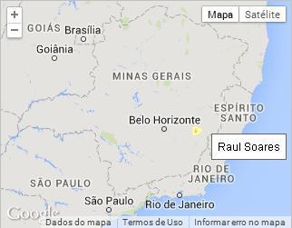 20 Figura 8 - Mapa Político de Minas Gerais com a localização do município de Raul Soares marcado de amarelo Fonte: Adaptado de Google Maps. Data: 08/12/2014.
