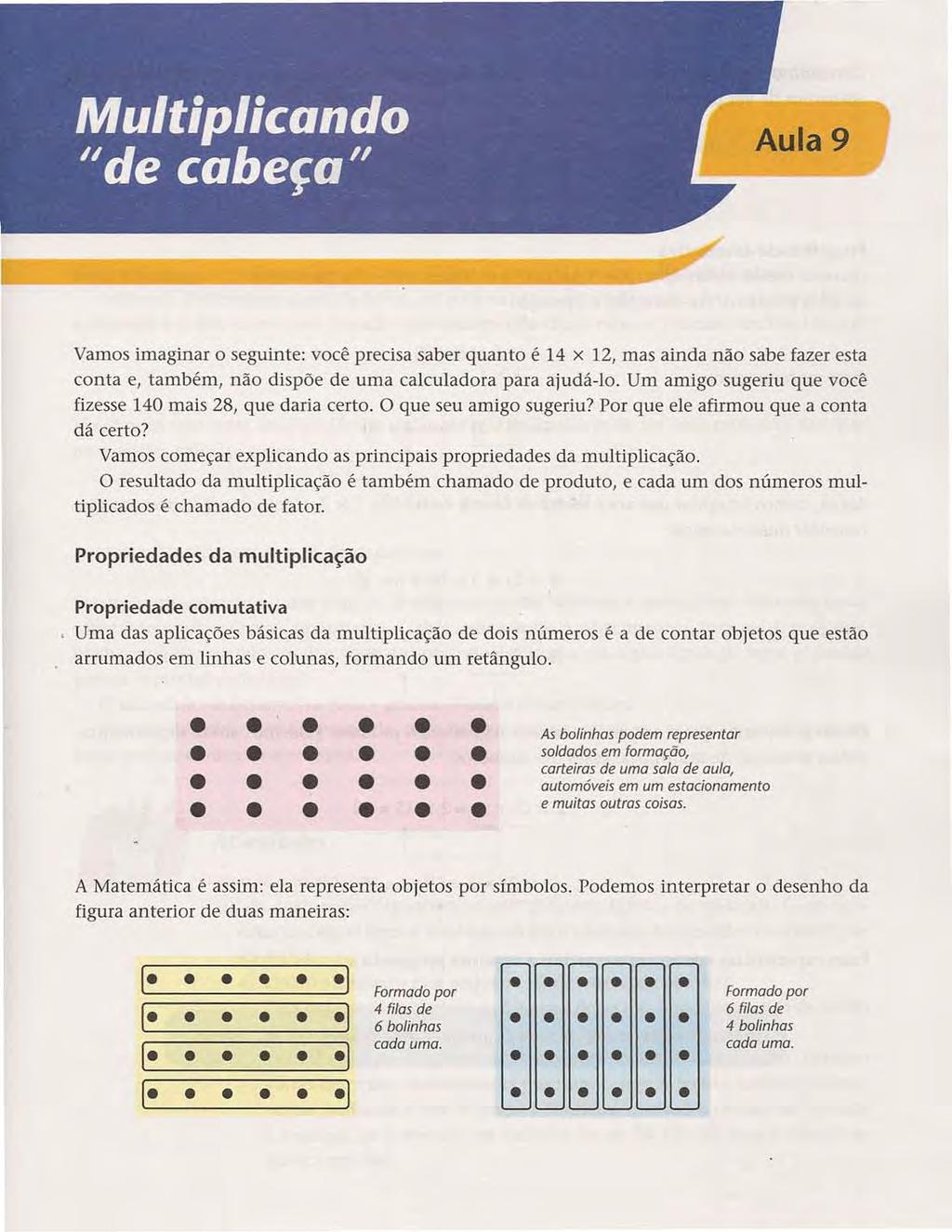 Acesse: http://fuvestibular.com.br/ Aula 9 Vamos imaginar o seguinte: você precisa saber quanto é 14 x 12, mas ainda não sabe fazer esta conta e, também, não dispõe de uma calculadora para ajudá-ia.